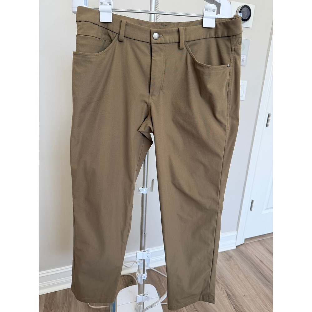 Lululemon ABC Pant Mens 34 Brown Warpstreme Technical Chino Commuter Trouser
